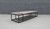 Vintage coffee table 72x25x15H weathered natural with rough and thick old door top
