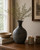 Approx. 10" H Charcoal Gray Vase Vintage Style (3" opening)