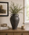 Approx. 14"H Charcoal Gray Vase with Two Handles (4.9" opening)