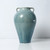 Approx. 14" H Vintage Style Blue-Green Vase with Two Handles ( 4.3" Opening)