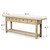 90" Long Console Table with 4 Drawers Weathered Natural