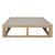 60x60 Capri Square Coffee Table with Arrow Shaped Legs Weathered Natural