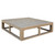 60x60 Capri Square Coffee Table with Arrow Shaped Legs Weathered Natural