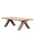 55 Inches Long Rimini Coffee Table with Cross Leg Weathered Gray