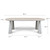 Amalfi Two Tones Oval Dining Table 98x39x31H Distressed White