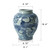Approx. 11" High Blue and White Jar with Flower Motif