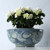 Approx. 16" Wide Blue and White Bowl with Flower Motif