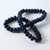 Approx. 16" Long Marble Beads Navy Blue