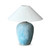 Approx.24" H Table Lamp Distressed  Aqua Blue with Linen Shade Approx.24" H Table Lamp Distressed  Aqua Blue with Linen Shade