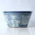 Approx. 18" Wide Blue and White Planter with Flower Motif