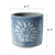 Approx. 8" Tall Blue and White Planter with Flower Motif