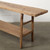 Vintage Console Table with Shelf Weathered Natural 78x17.3x32.5H Elmwood
