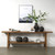 Vintage Console Table with Shelf Weathered Natural 100x13.6x32.7H Elmwood Vintage Console Table with Shelf Weathered Natural 100x13.6x32.7H Elmwood