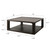Milo Square Coffee Table with Rattan Top Distressed Black 50x50x19H Milo Square Coffee Table with Rattan Top Distressed Black 50x50x19H