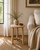 20" Round Side Table with Round Legs Weathered Natural
