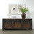Antique wide sideboard distressed black 87.4x19x35H