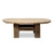 Approx.53" Round Vintage Coffee Table Elmwood Weathered Natural