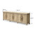 110 Inches Long Capri Artisan 6-Door Sideboard Weathered Gray