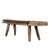 Approx. 68" Long 13.8" Deep 19.7" High Live Edge Vintage Bench with Leather Cushion Warm Wood Tone Approx. 68" Long 13.8" Deep 19.7" High Live Edge Vintage Bench with Leather Cushion Warm Wood Tone
