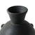 Approx.10" Charcoal Gray Pottery Vase with Three Decorative Hooks (3.5" opening)