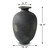 Approx. 19" High Charcoal Gray Pottery Vase with Small Opening (6.7" opening)