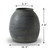 Approx. 10" High Charcoal Gray Pottery Vase (5.5" opening)