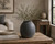 Approx. 10" High Charcoal Gray Pottery Vase (5.5" opening)