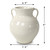 Approx. 9" Off White Ceramic Pot with Two Handles (4.9" Opening)