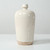 Approx. 11" High Off White Ceramic Vase with Small Opening (1.6" Opening)