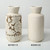 Approx. 15" High Off White Ceramic Vase (5.1" Opening)