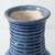 Approx. 11.4 Inches High Green-Blue Vase with Spiral Pattern (5.3" Opening)