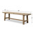 60" Long 16" Deep Solid Pinewood Bench Weathered Natural