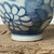 Approx.10" High Blue and White Vase with Sun Flower