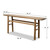 Approx. 76" Long 12.6" Deep Vintage Console Table Weathered Natural Elm Wood