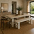 68" Amalfi Two Tones old pine wood bench antique off white