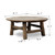 Approx. 42 Inches Round Vintage Rustic Coffee Table Weathered Natural