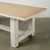 Amalfi Two Tones 9' Long Dining Table Antique Off White 110x39.5x31H