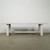 Amalfi Two Tones 9' Long Dining Table Antique Off White 110x39.5x31H