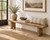 Bari Bench Approx. 78Wx14Dx18.5H Rustic Pine Wood Weathered Natural