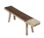 Approx. 68" Long 10" Deep 20" High Live Edge Vintage Bench with Leather Cushion Neutral Wood Tone