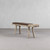 Approx. 68" Long 10" Deep 20" High Live Edge Vintage Bench with Leather Cushion Neutral Wood Tone