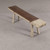 Approx. 68" Long 10" Deep 20" High Live Edge Vintage Bench with Leather Cushion Neutral Wood Tone