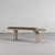 Approx. 68" Long 10" Deep 20" High Live Edge Vintage Bench with Leather Cushion Neutral Wood Tone