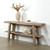 Approx. 76 Inches Wide Vintage Console Table with Shelf Weathered Natural