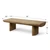 63 Inches Wide Live Edge Beam Coffee Table Weathered Natural Brown