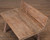 Approx. 33" Long 22" Deep Live Edge Vintage Bench Weathered Natural