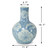 Approx.16 Inches High Blue and White Bottle with Flower and Leaf Motif