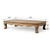 Approx. 83 Inches Wide 44 Inches Deep Vintage Coffee Table with S-Shaped Legs Weathered Natural