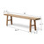 Approx.76 Inches Long 11.4 Inches Deep Vintage Bench Weathered Natural
