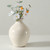 Approx. 9.4" Off White Glazed Ceramic Vase(3" Opening)